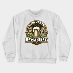 Retro Lager Day Celebration Crewneck Sweatshirt